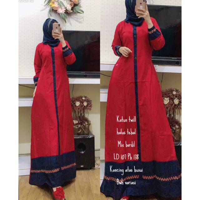 Gamis replica dannis / gamis katun / gamis terbaru / dannis / tuneeca / esme