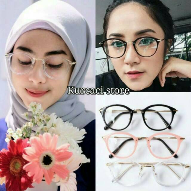 Frame Kacamata Wanita Harlow Transparan Clear Bening Transparent Fashion Branded