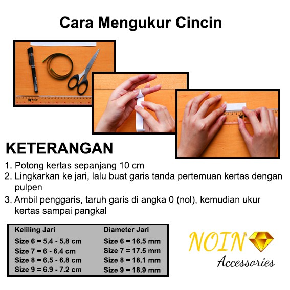 Cincin Permata Titanium 2 in 1 Anti Karat Aksesoris Perhiasan Wanita