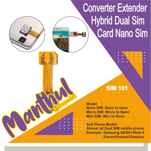 Converter Extender Hybrid Dual Sim Card Nano sim