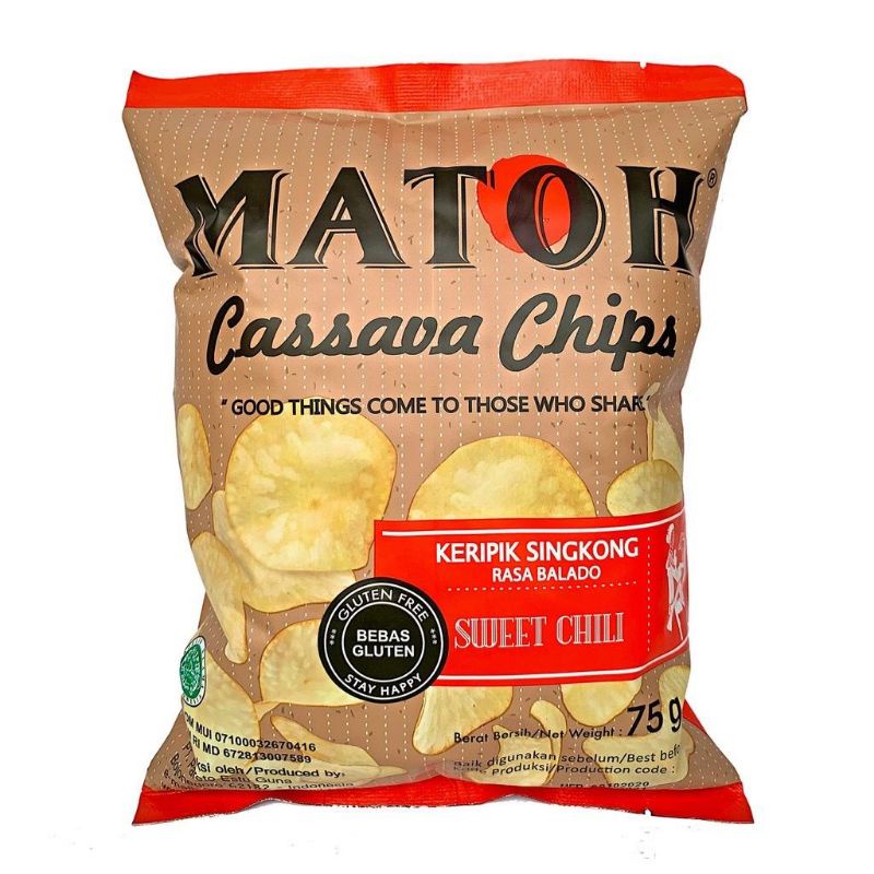 Matoh Cassava Chips - Keripik Singkong KEJU Gluten Free &amp; Non MSG 75 g