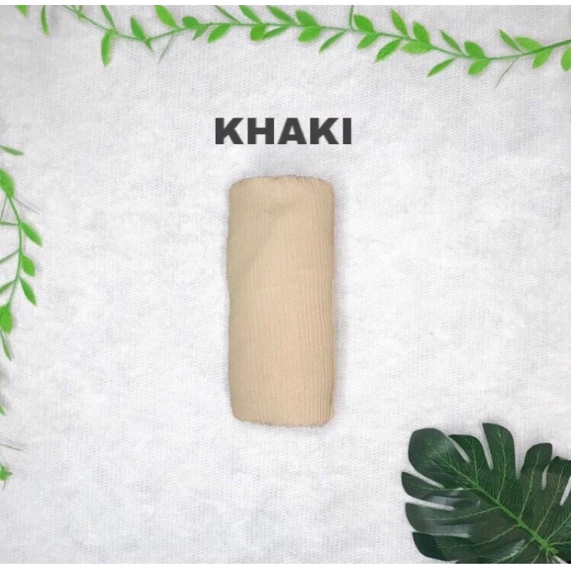 PASHMINA PLISKET LIDI  {90 X 180} AZARA-KHAKI
