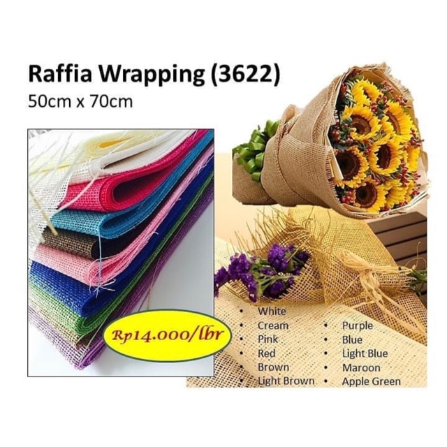 

Raffia Wrapping 20lbr - bungkus bunga - paper wrap - kertas bunga - barang florist