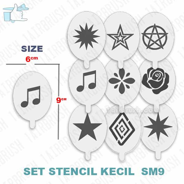 

Stencil Patern kecil bintang bunga batik nada - SM9