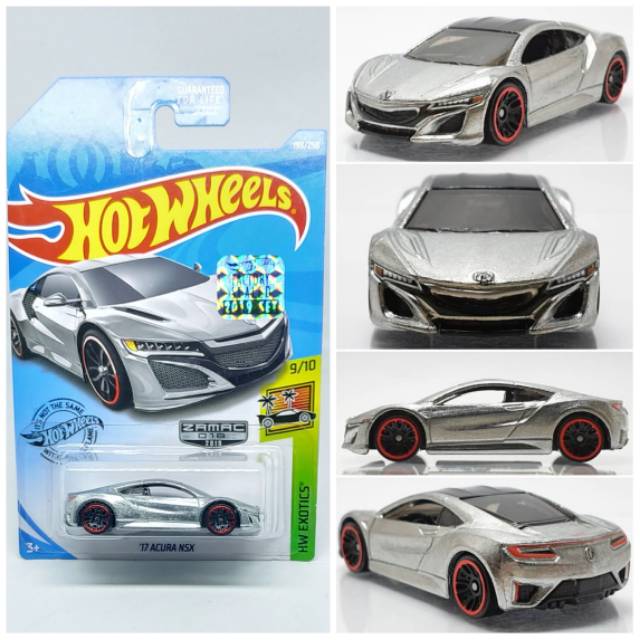 Hot Wheels '17 Acura NSX Zamac HW Exotics Us Card Factory Sealed 2019