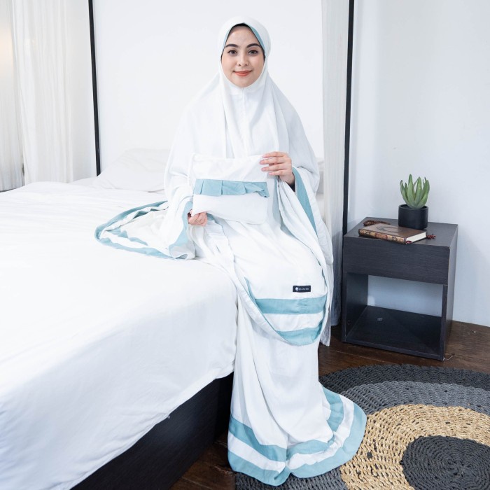 Mukena Zianisa List Mecca Stone-Broken White Allsize