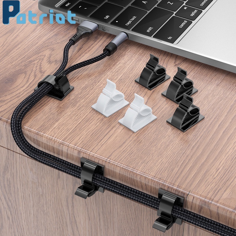 [ 2/10Pcs Self Adhesive Wire Tie Cable Clamp ] [ Data Cable Buckle Wire Clips Holder Organizer ] [ Desktop Wire Fixing Clamp Storage ]