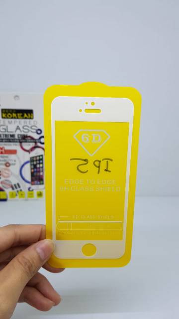 KOREAN Tempered Glass iPhone 5S 5G 5C FULL SCREEN TG 5D iPhone 5 SE FULL GLUE Anti Gores FULL LAYAR