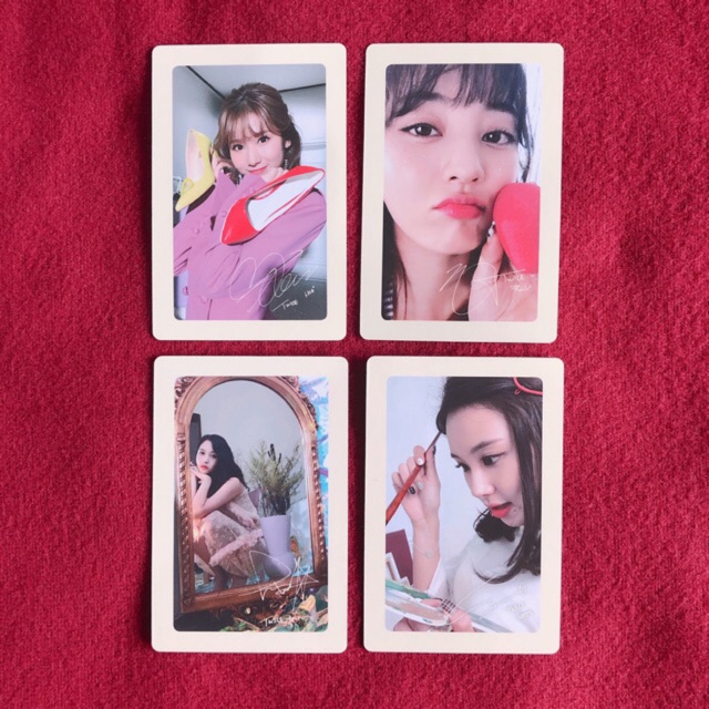 twice twicetagram benefit pc photocard [jihyo, mina, chaeyoung]