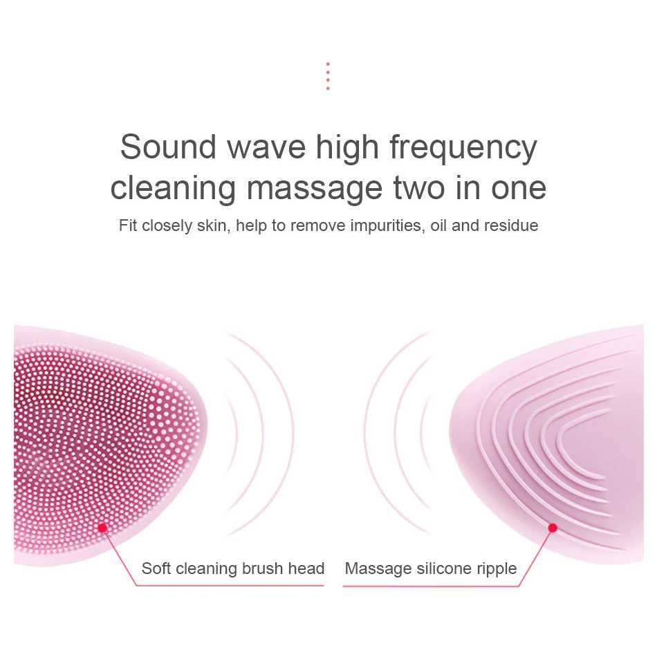 Sikat Pembersih Wajah Sonic Electric Facial Brush KINSEI BEAUTY BR-020