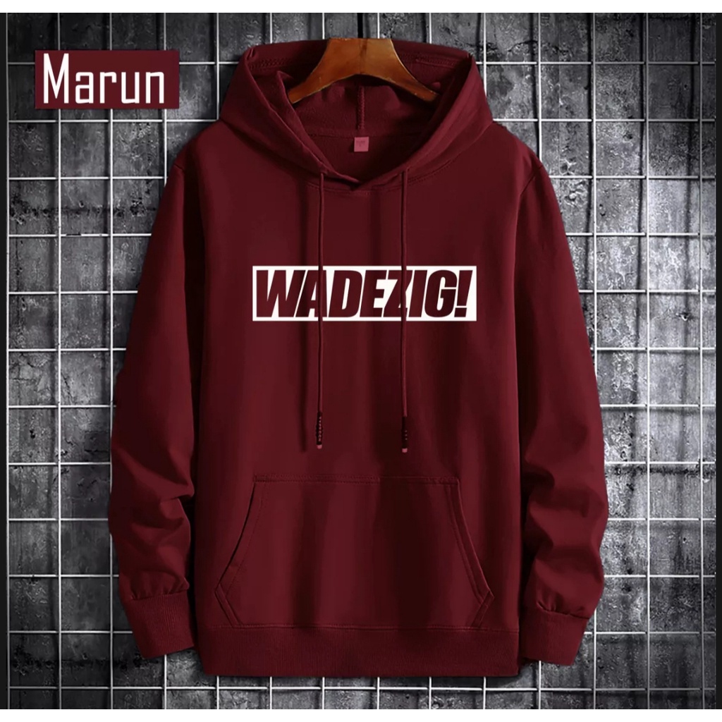 WADEZIG - SWEATER HODDIE UNISEX JUMBO / SWEATER OVERSIZE WANITA/ SWEATER PRIA /SWEATER WADEZIG M -3XL (COD)