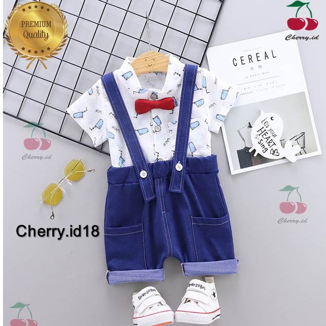 (6Bln-3Thn) COD Baju Overall Bayi / Baju Overall Anak / Baju Kodok Anak / Setelan Baju Anak Import - Motif Botol JL02