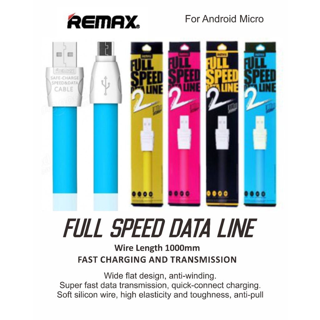 KABEL USB REMAX MICRO FULL SPEED COMPATIBLE MICRO GENERASI 2