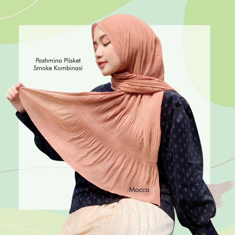 (AMD) HIJAB PASHMINA SHUKI SMOKE PLISKET CERUTY INSTAN PREMIUM