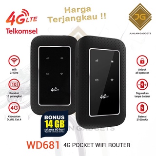Modem Mifi 4G Telkomsel Unlock All Operator JIO WD681 - Garansi Resmi