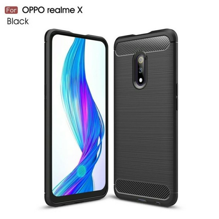 CASE SLIM FIT CARBON IPAKY REALME X K2 SOFTCASE - FA