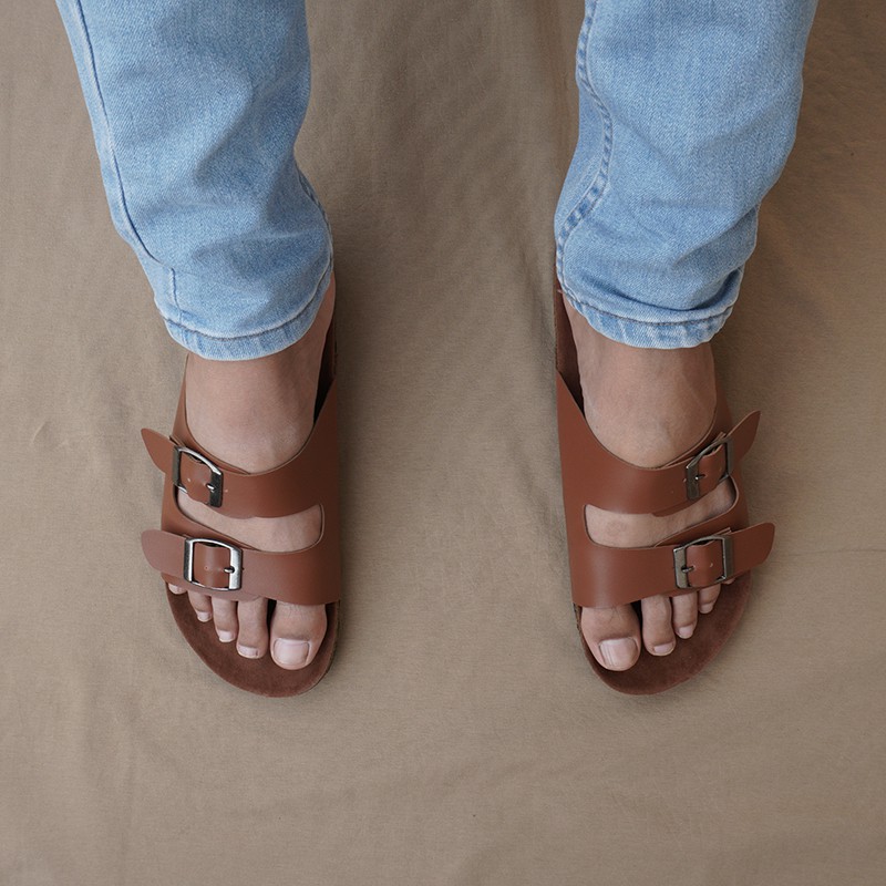 Sandal Casual Pria Walkers Gepser 2 Tan Sendal Slide Puyuh Kasual Slop Santai Keren Gaya