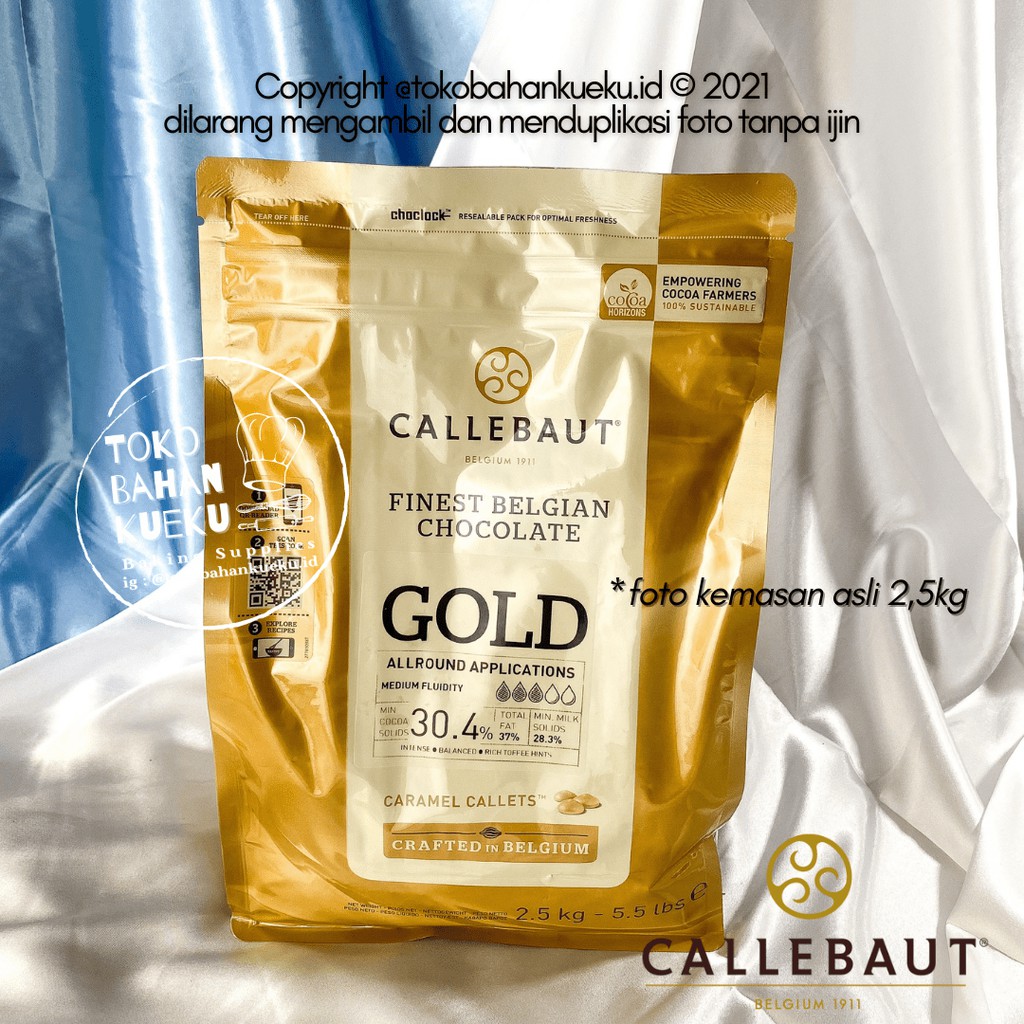 

BARRY CALLEBAUT Gold Caramel Chocolate Couverture Cokelat 2,5 kg