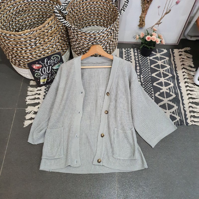 Rajut Cardigan Wanita Import Crop Oversize Peremuan Batwing Premium Tebal panjang Jumbo normal Size 