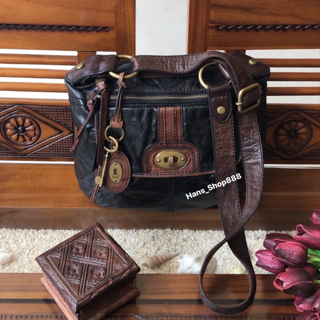 Fossil Heritage Crossbody with keyfob preloved