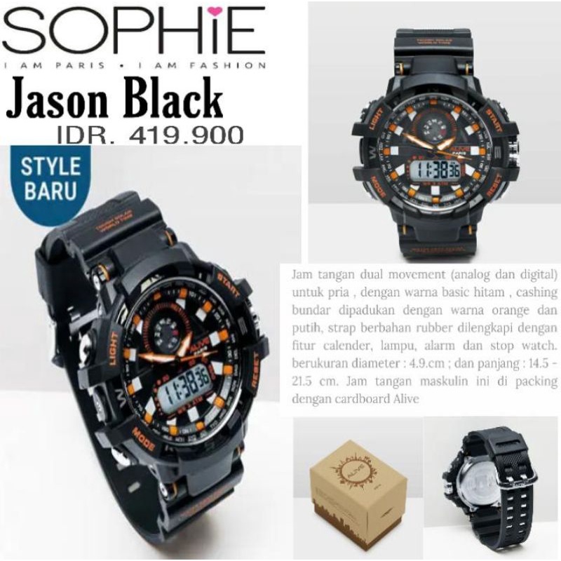 Jam Tangan Pria Terbaru Original Alive Sophie Paris Jam Brandid Trandy Multistyle