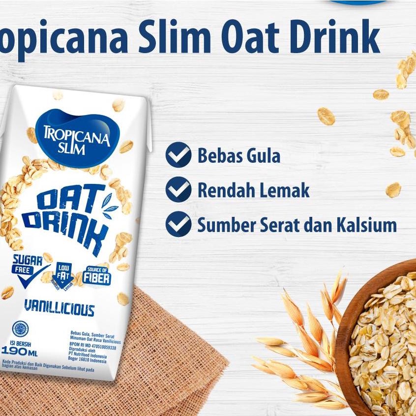 

Segera Miliki ♝ BUY 3 GET 3 - Tropicana Slim Oat Drink 190 ml (RTD) - Minuman Oat Bebas Gula!!