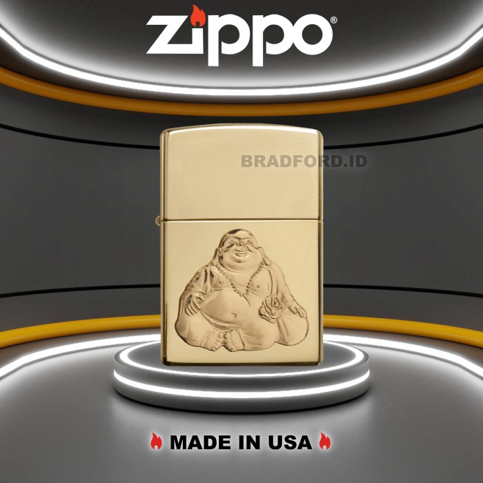 Zippo Original Laughing Buddha 29626 Made In USA Garansi Resmi