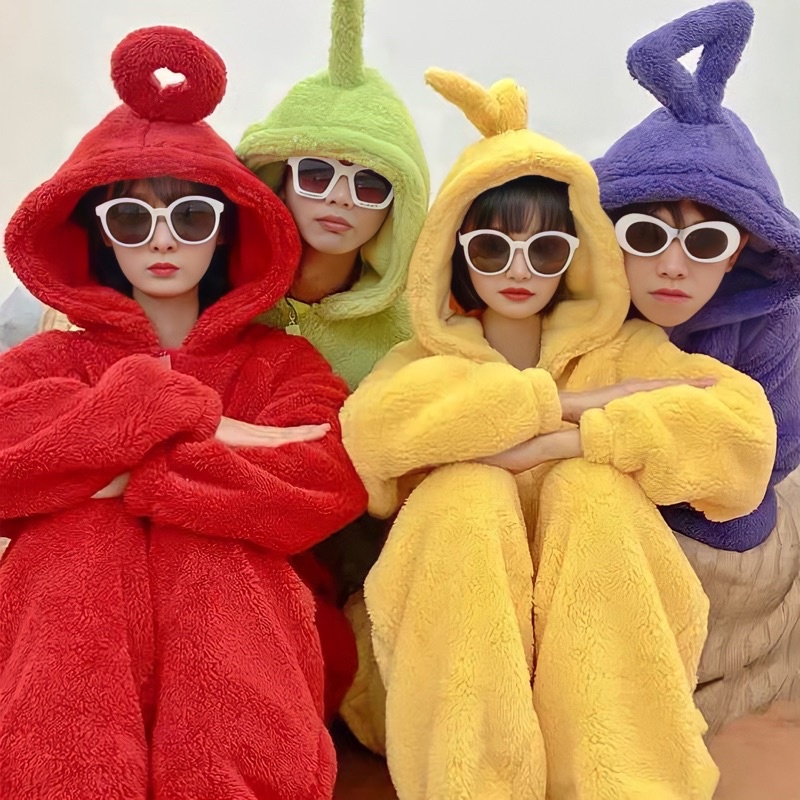 Piyama winter pajamas korean style teletubbies friendship import hangat baju tidur onesie oversized big size tingky wingky dipsy lala po