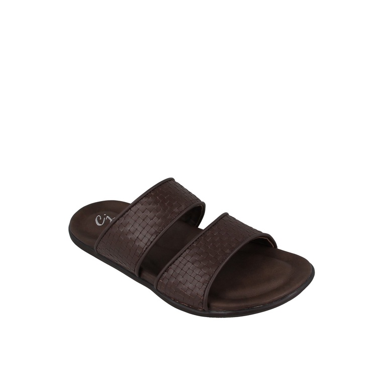 SANDAL SLIDE PAKALOLO PRIA ORIGINAL CASUAL KULIT MERAH MAROON PB04