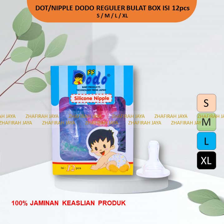 ❤ZJ❤ Dot Silicon Bulat DODO 1 Box isi 12pcs - Dot Dodo Reguler Bulat Box isi 12pcs - Nipple DODO Bulat 1 Box isi 12pcs