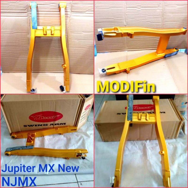 Swing Arm Jupiter MX New - Arm V Rossi Gold Non Stabiliser PnP NJMX MX 135 Double Disc