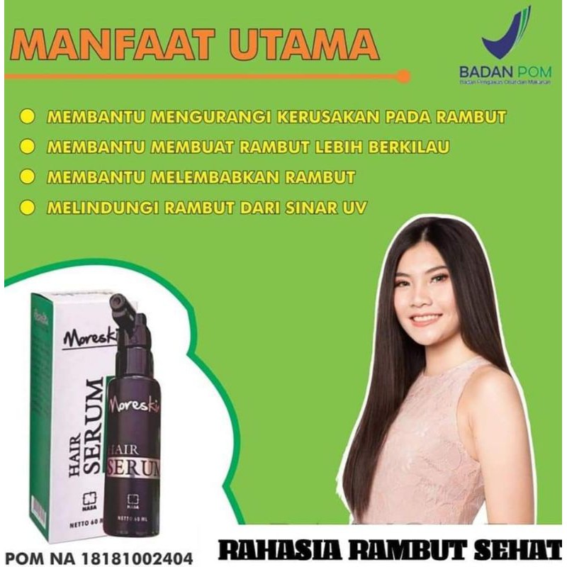 Moreskin Hair Serum Untuk Rambut Rontok & Memperbaiki Rambut Rusak