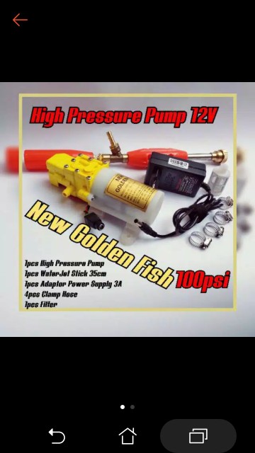 Paket Lengkap Tanpa Selang Dinamo Golden Adaptor 3 A Pompa Air Steam 12v Dc Disenfektan Cuci Motor