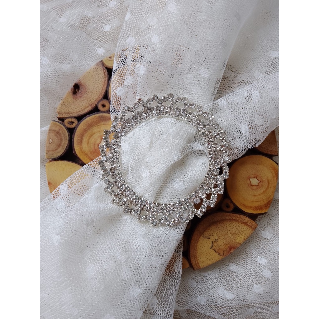 RING / BROS /  CINCIN BENTUK GESPER BERKILAU  BAHAN IMPORT ANTI LUNTUR-bulat 1