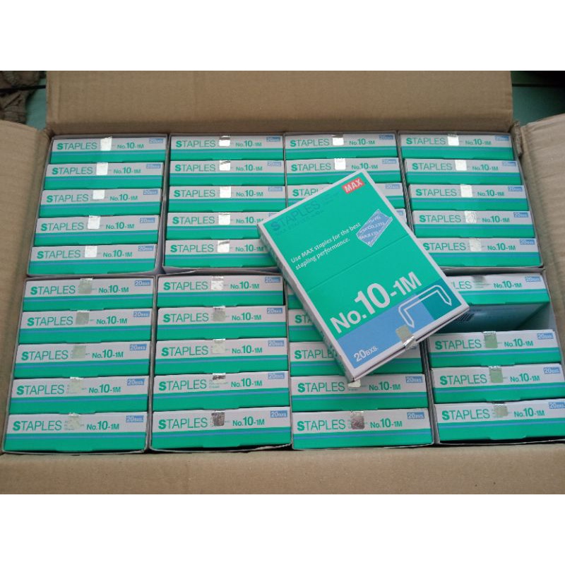 

(20 PCS) STAPLES MAX NO.10 KECIL ORIGINAL
