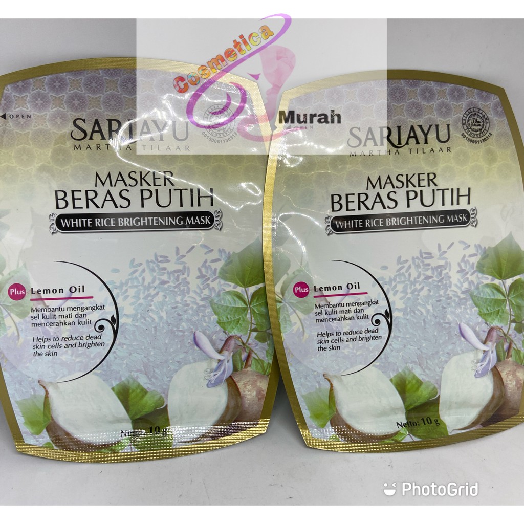 sariayu masker beras putih sachet 10 gr || sariayu masker ketan hitam