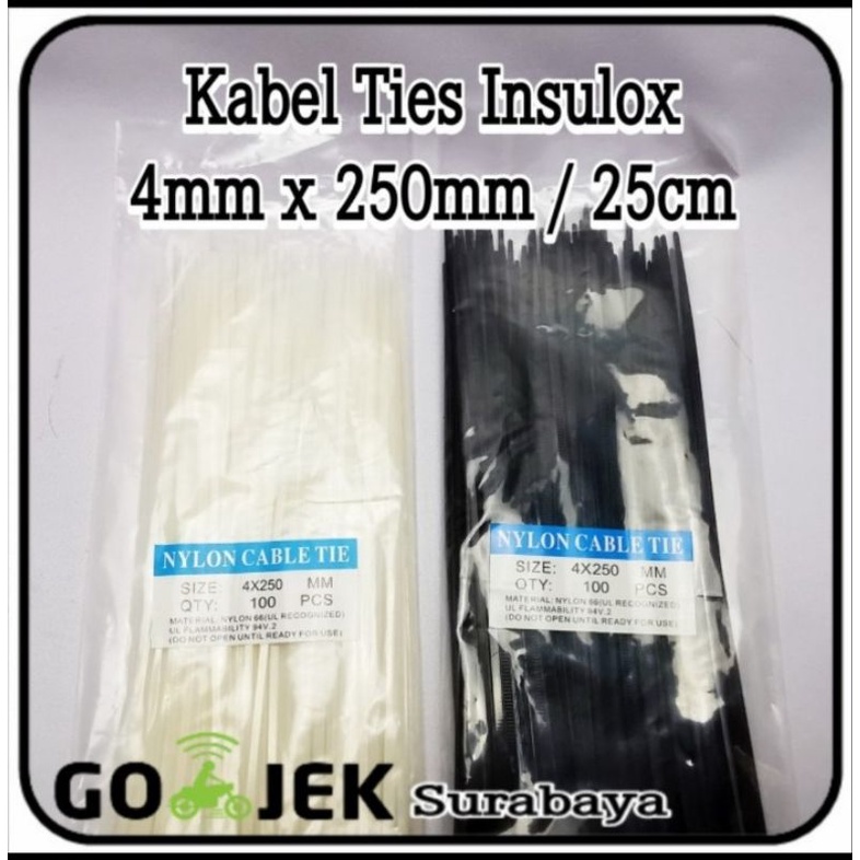 Insuloc / Kabel Ties - 100mm 10cm / 150mm 15cm / 200mm 20cm / 250mm 25cm - Pengikat Kabel