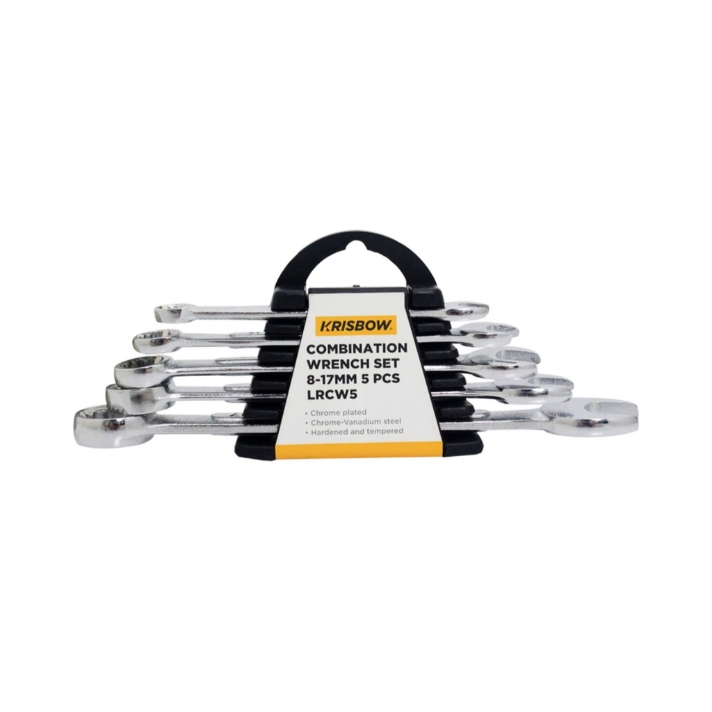 Kunci Ring Dan Pas Krisbow Combination Wrench Set 8-17mm Isi 5 Pcs