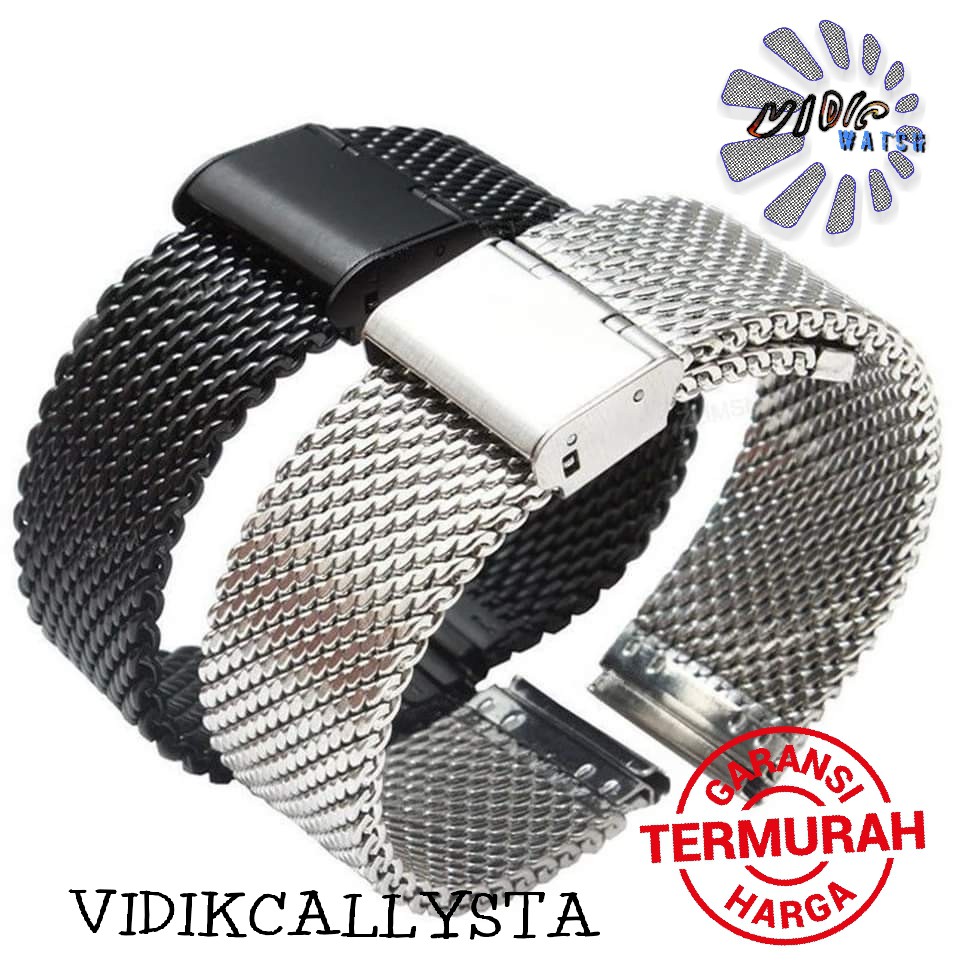 Strap Rantai Pasir Tali Jam Tangan Shark Mesh Strap 16mm 18mm 20mm 22mm 24mm