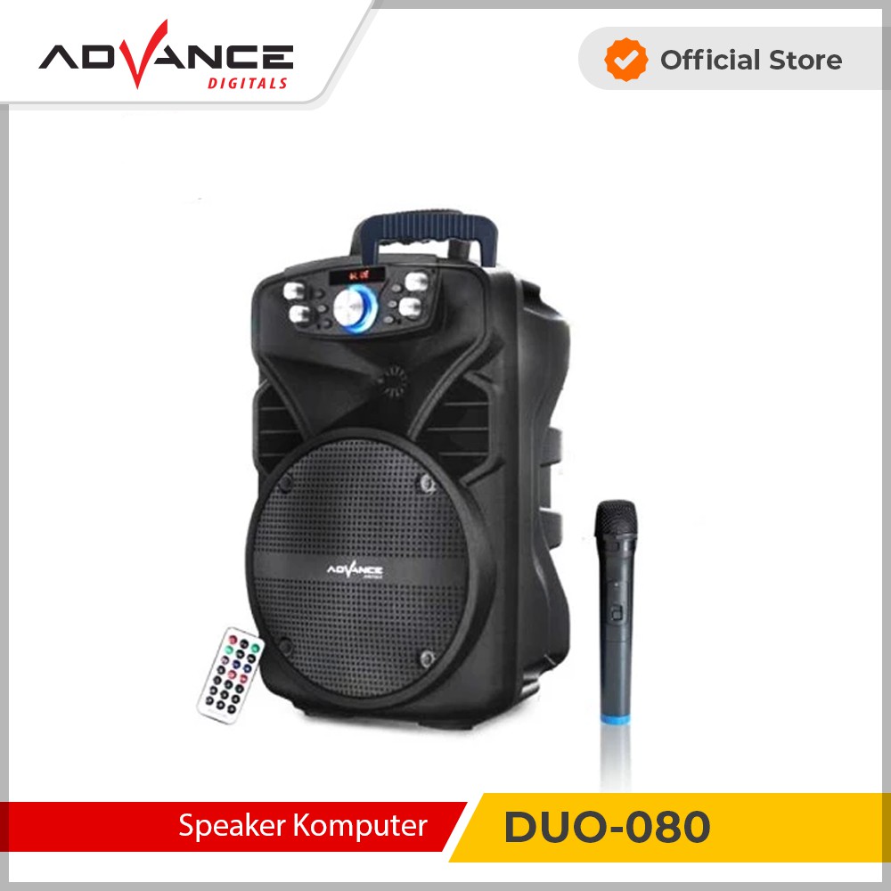 Advance Speaker Portable H801N Wireless Black V2 / Mic Wireless / Garansi Resmi advance 1 tahun-1