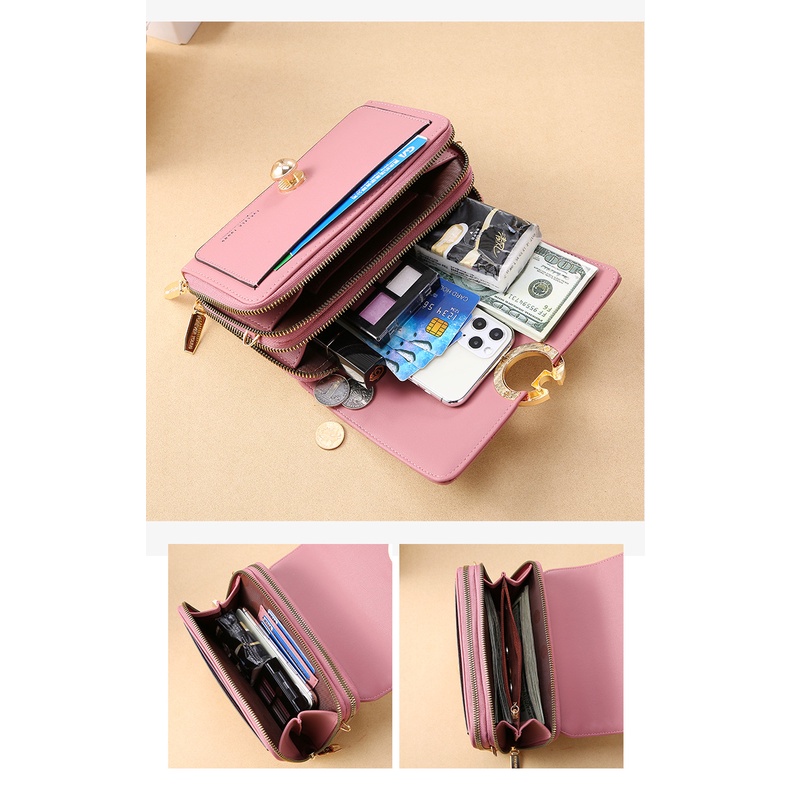 Tas Selempang Wanita Multifungsi Terbaru Import Original Forever Young 4in1/ Dompet HP / Remaja - 350