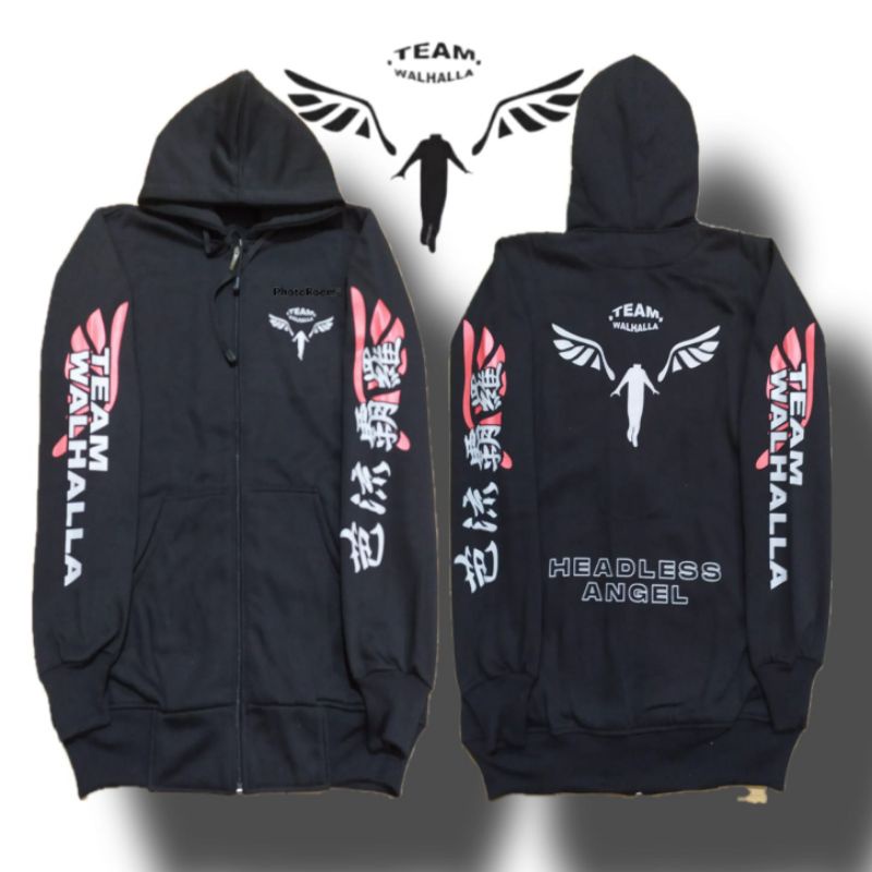 tokyo revengers team valhalla walhalla jaket hoodie dan zipper