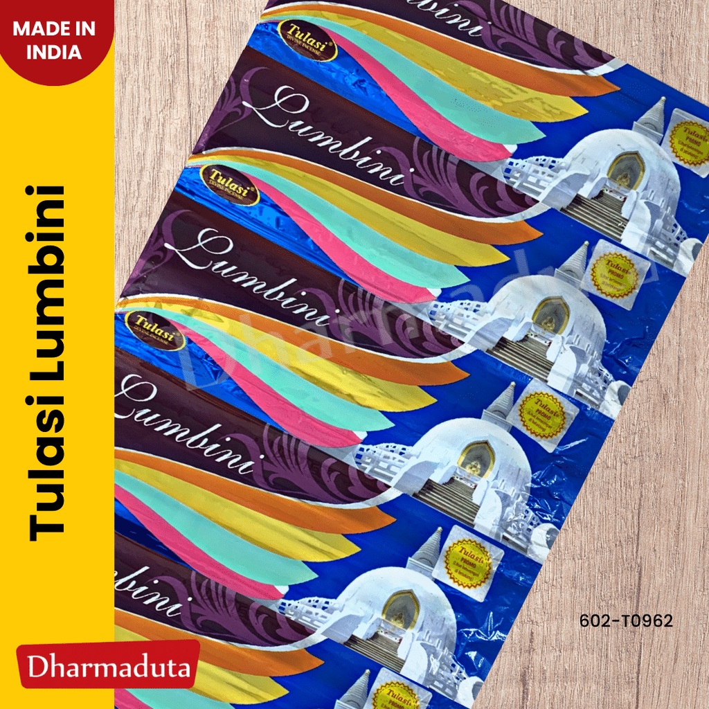Hio Tulasi Lumbini 23cm Dupa Pouch Plastik India Wangi Aromatherapi