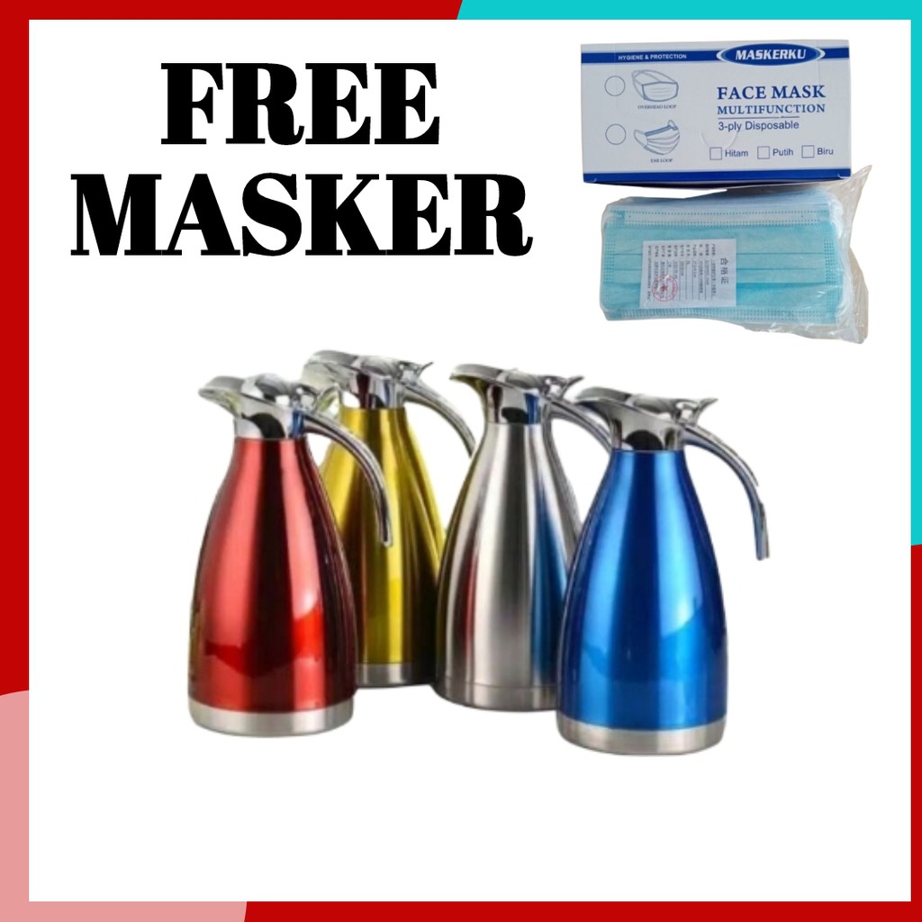 Jual VACUUM JUG 2 LITER/TEKO POT ALADIN STAINLESS 2 L Shopee Indonesia