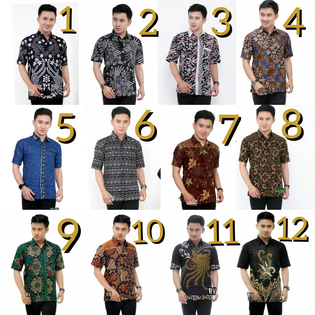 HEM  BATIK PRIA LENGAN PENDEK COWO COWOK KASUAL FORMAL PREMIUM SERAGAM KANTOR KUKA2
