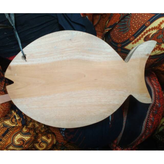 (BISA COD) Telenan Besar Bentuk Ikan Ukuran 20 cm Bahan Kayu - Souvenir Unik dan Cantik khas Jogja