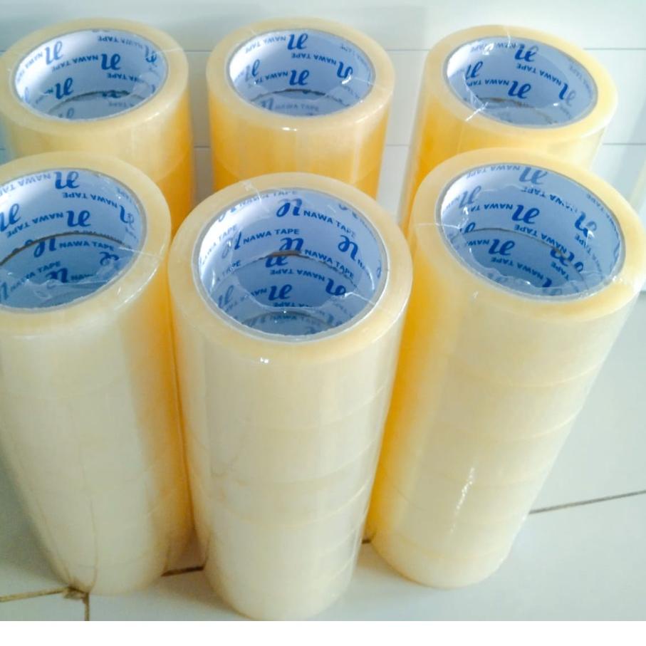 

Best! 6 PCS LAKBAN BENING COKLAT 90 yard x 45mm NAWA TAPE/888 STAR TAPE