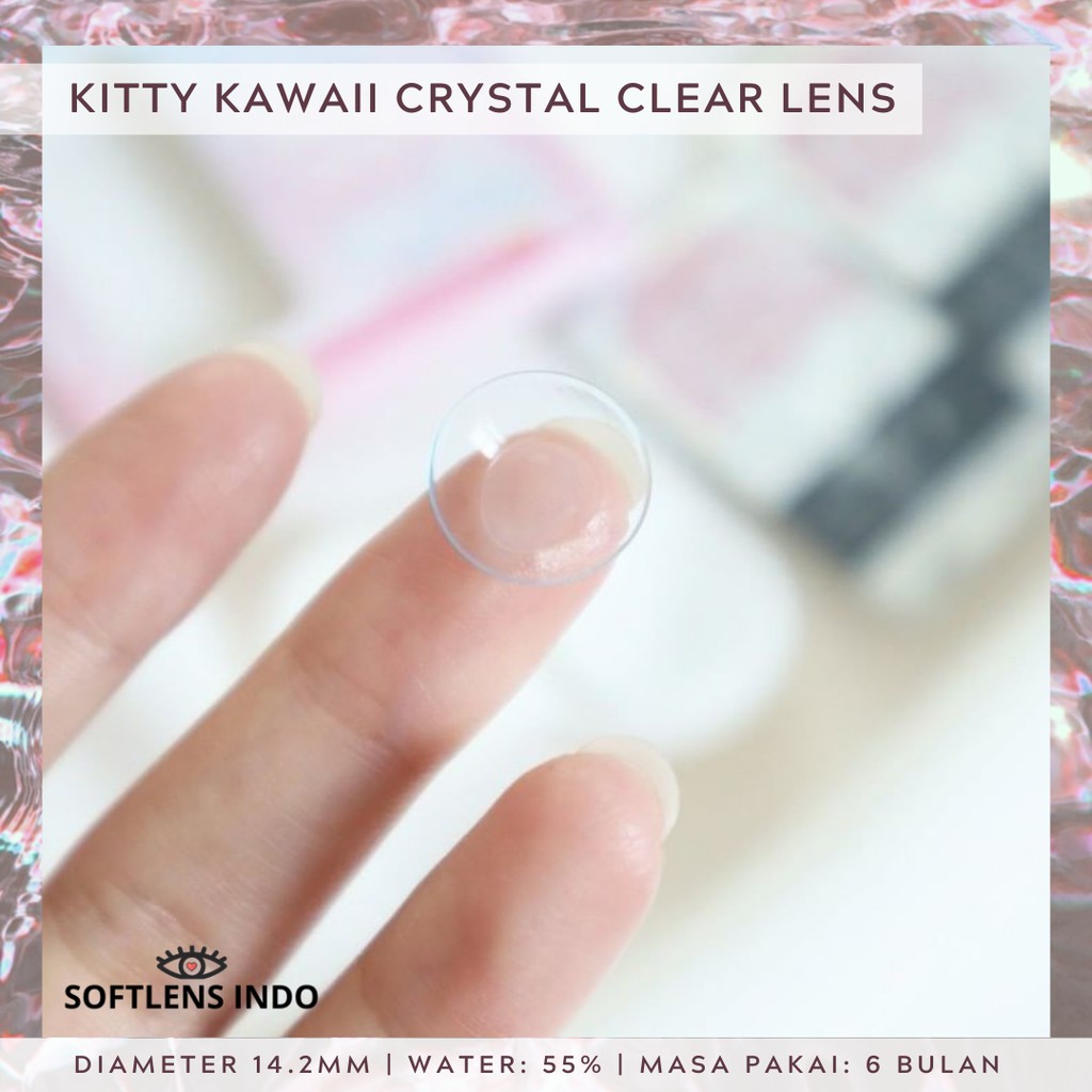 Softlens Kitty kawaii crystal Clear/ Bening silicone hydrogel