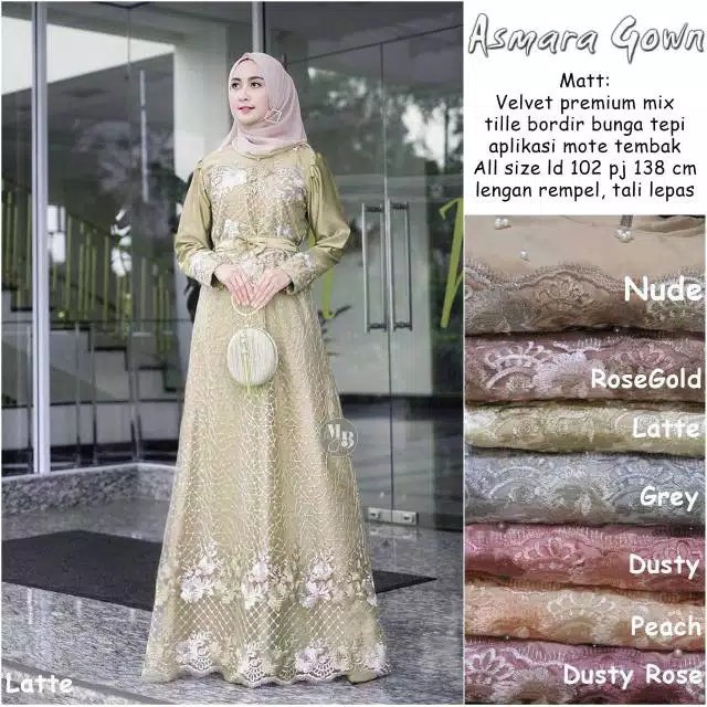 TMR [BAYAR DI TEMPAT] ASMARA GOWN GAMIS PESTA MODERN GAMIS PERNIKAHAN SERAGAM PERNIKAHAN / JUMBO XXL