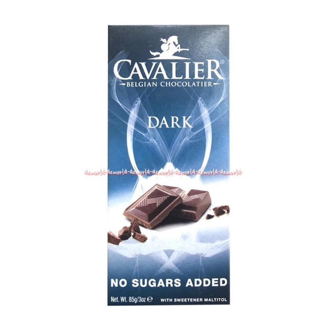 Cavalier Dark Milk Hazelnut 85gr No Sugar Added Coklat Tanpa Gula Cokelat Bar Aman Untuk Diabetes